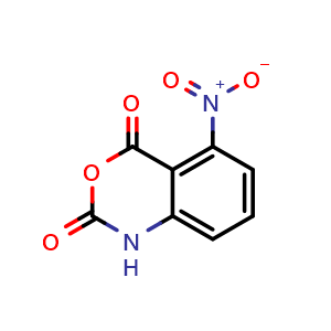 Chemical structure of 5-Nitro-1H-benzo[d][1,3]oxazine-2,4-dione , CAS 20829-97-4, AChemBlock W157696