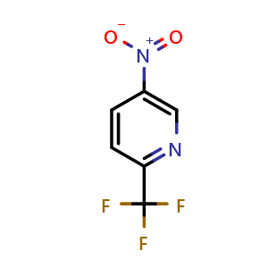 Chemical structure of 5-Nitro-2-(trifluoromethyl)pyridine , CAS 116470-66-7, AChemBlock W157707