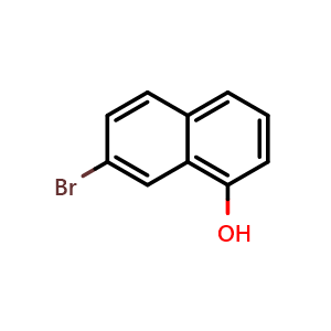 Chemical structure of 7-Bromonaphthalen-1-ol , CAS 91270-69-8, AChemBlock W157717