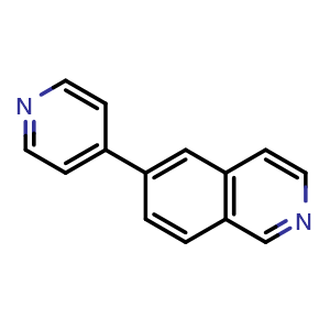 Chemical structure of 6-(Pyridin-4-yl)isoquinoline , CAS 1255860-55-9, AChemBlock W157735
