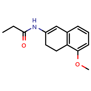 Chemical structure of N-(3,4-Dihydro-5-methoxy-2-naphthalenyl)propanamide , CAS 1321942-91-9, AChemBlock W157753