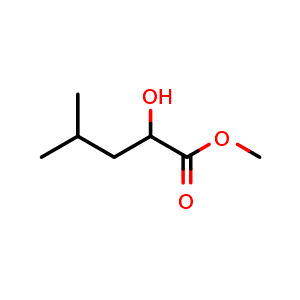 Chemical structure of Methyl 2-hydroxy-4-methylvalerate , CAS 40348-72-9, AChemBlock W157760