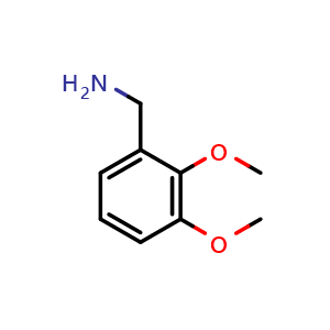 Chemical structure of 2,3-Dimethoxybenzylamine , CAS 4393-09-3, AChemBlock W157771