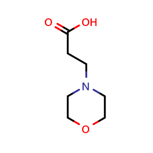 Chemical structure of 4-Morpholinepropionic acid , CAS 4497-04-5, AChemBlock W157772