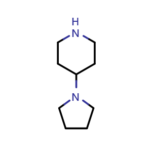 Chemical structure of 4-Pyrrolidinopiperidine , CAS 5004-07-9, AChemBlock W157775