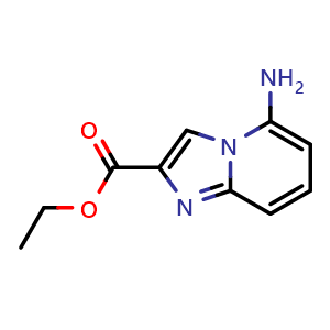 Chemical structure of Ethyl 5-aminoimidazo[1,2-a]pyridine-2-carboxylate , CAS 1000017-97-9, AChemBlock W157777