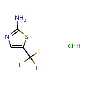 Chemical structure of 5-(Trifluoromethyl)thiazol-2-amine hydrochloride , CAS 174886-03-4, AChemBlock W157799