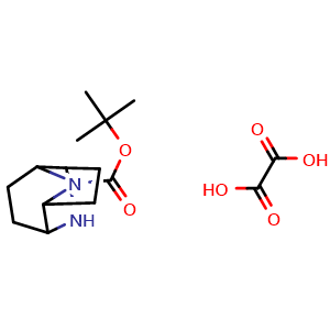 Chemical structure of Tert-butyl 2,7-diazatricyclo[4 4 0 03,8]decane-2-carboxylate oxalate , CAS 2438941-66-1, AChemBlock W157817