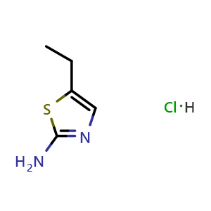 Chemical structure of 5-Ethylthiazol-2-amine hydrochloride , CAS 1349719-02-3, AChemBlock W157831