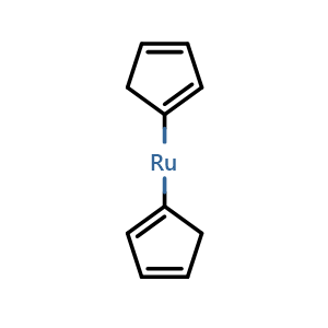 Chemical structure of Bis(cyclopentadienyl)ruthenium(II) , CAS 1287-13-4, AChemBlock W157845