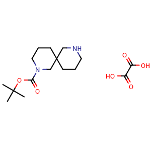 Chemical structure of tert-Butyl 2,8-diazaspiro[5 5]undecane-2-carboxylate oxalate , CAS 2438941-64-9, AChemBlock W157883