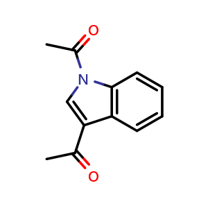 Chemical structure of 1-(1-Acetylindol-3-yl)ethanone , CAS 17537-64-3, AChemBlock W157919
