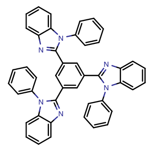Chemical structure of 2-[3,5-Bis(1-Phenylbenzimidazol-2-yl)phenyl]-1-phenylbenzimidazole , CAS 192198-85-9, AChemBlock W157939