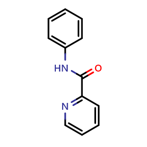 Chemical structure of N-phenylpyridine-2-carboxamide , CAS 10354-53-7, AChemBlock W157971
