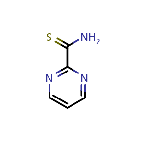 Chemical structure of Pyrimidine-2-carbothioamide , CAS 4537-73-9, AChemBlock W157978