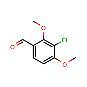 Chemical structure of 3-Chloro-2,4-dimethoxybenzaldehyde , CAS 72482-14-5, AChemBlock W158014