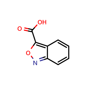 Chemical structure of Benzo[c]isoxazole-3-carboxylic acid , CAS 642-91-1, AChemBlock W158020