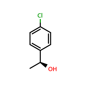 Chemical structure of (S)-1-(4-Chlorophenyl)ethan-1-ol , CAS 99528-42-4, AChemBlock W158063