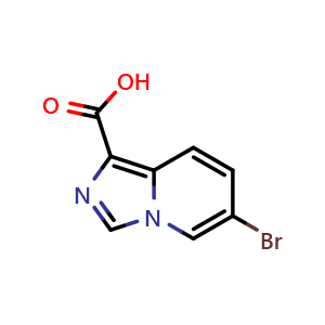 Chemical structure of 6-Bromoimidazo[1,5-a]pyridine-1-carboxylic acid , CAS 1427405-61-5, AChemBlock W158072