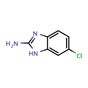 Chemical structure of 2-Amino-6-chlorobenzimidazole , CAS 5418-93-9, AChemBlock W158074