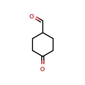 Chemical structure of 4-Formylcyclohexanone , CAS 96184-81-5, AChemBlock W158090