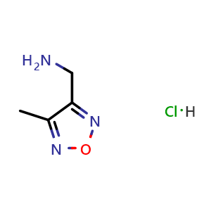 Chemical structure of (4-Methyl-1,2,5-oxadiazol-3-yl)methanamine hydrochloride , CAS 1159825-48-5, AChemBlock W158103