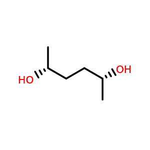 Chemical structure of (R,R)-2,5-Hexanediol , CAS 17299-07-9, AChemBlock W158108