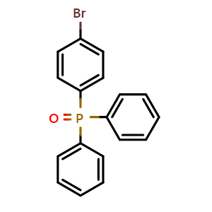 Chemical structure of (4-Bromophenyl)diphenylphosphine oxide , CAS 5525-40-6, AChemBlock W158119