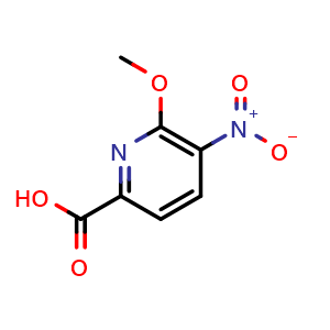 Chemical structure of 6-Methoxy-5-nitropicolinic acid , CAS 475272-62-9, AChemBlock W158127