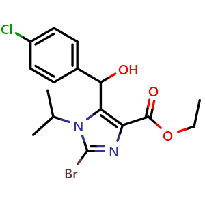 Ethyl 2-bromo-5-((4-chlorophenyl)(hydroxy)methyl)-1-isopropyl-1H-imidazole-4-carboxylate