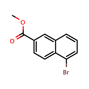 Chemical structure of Methyl 5-bromo-2-naphthoate , CAS 67878-76-6, AChemBlock W158167