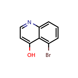 Chemical structure of 5-Bromoquinolin-4-ol , CAS 723283-89-4, AChemBlock W158198