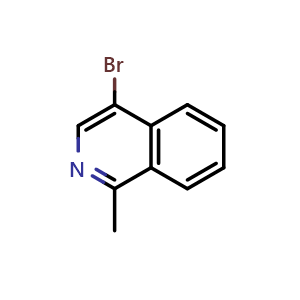 Chemical structure of 4-Bromo-1-methylisoquinoline , CAS 104704-40-7, AChemBlock W158201