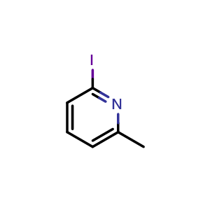 Chemical structure of 2-Iodo-6-methylpyridine , CAS 62674-71-9, AChemBlock W158204