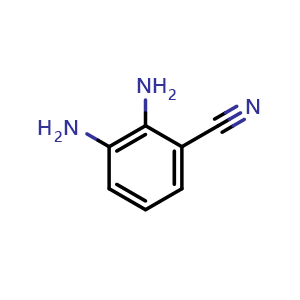 Chemical structure of 2,3-Diaminobenzonitrile , CAS 73629-43-3, AChemBlock W158232