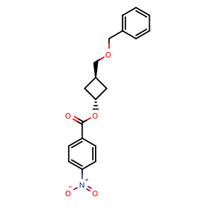 Chemical structure of trans-3-(Benzyloxymethyl)cyclobutyl4-nitrobenzoate , CAS 172324-70-8, AChemBlock W158233