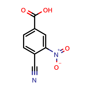 Chemical structure of 4-Cyano-3-nitrobenzoic acid , CAS 153775-42-9, AChemBlock W158267