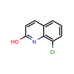 Chemical structure of 8-Chloroquinolin-2-ol , CAS 23981-25-1, AChemBlock W158272
