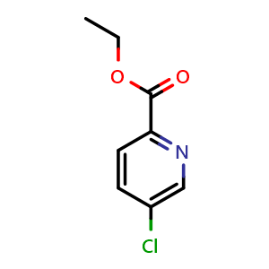 Chemical structure of ethyl 5-chloropyridine-2-carboxylate , CAS 128072-93-5, AChemBlock W158275