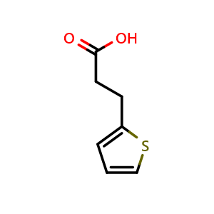 Chemical structure of 3-(2-Thienyl)propionic Acid , CAS 5928-51-8, AChemBlock W158289