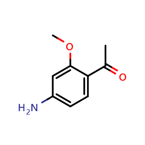 Chemical structure of 1-(4-Amino-2-methoxyphenyl)ethanone , CAS 60207-18-3, AChemBlock W158311