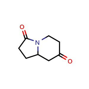Chemical structure of Hexahydroindolizine-3,7-dione , CAS 58805-02-0, AChemBlock W158339