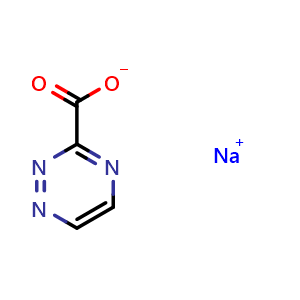 Chemical structure of 1,2,4-Triazine-3-carboxylic acid sodium salt , CAS 1980038-44-5, AChemBlock W158367