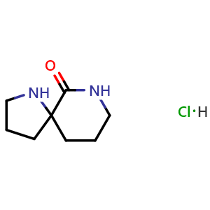 Chemical structure of 1,7-Diazaspiro[4 5]decan-6-one hydrochloride , CAS 1203682-21-6, AChemBlock W158394
