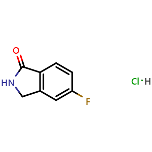 Chemical structure of 5-Fluoroisoindolin-1-one hydrochloride , CAS 2438941-98-9, AChemBlock W158398