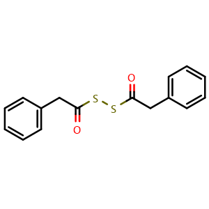 Chemical structure of 2-Phenylacetic dithioperoxyanhydride , CAS 15088-78-5, AChemBlock W158405