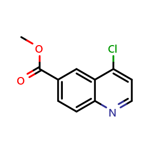 Chemical structure of methyl 4-chloroquinoline-6-carboxylate , CAS 648449-01-8, AChemBlock W158426