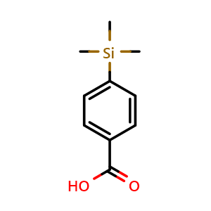 Chemical structure of 4-(Trimethylsilyl)benzoic acid , CAS 15290-29-6, AChemBlock W158446