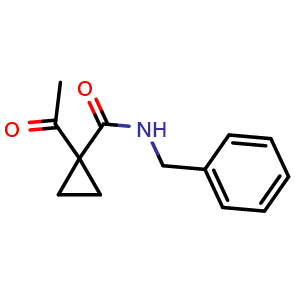 Chemical structure of 1-Acetyl-N-benzylcyclopropane-1-carboxamide , CAS 147011-39-0, AChemBlock W158473