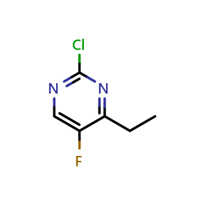 Chemical structure of 2-Chloro-4-ethyl-5-fluoropyrimidine , CAS 137234-90-3, AChemBlock W158478